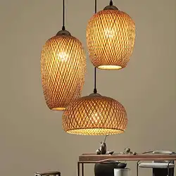 Une image de Le lustre industriel en bambou pour une cuisine design