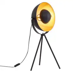 Une image de La lampe de table trépied vintage Briloner Leuchten 7380-015 : le projecteur de cinéma à portée de main !