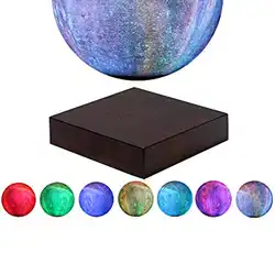 Une image de 🌙🧚‍♀️🔮 Si vous cherchez une idée de décoration pour créer une ambiance mystique et apaisante dans votre chambre, alors cette lampe en lévitation est faite pour vous !